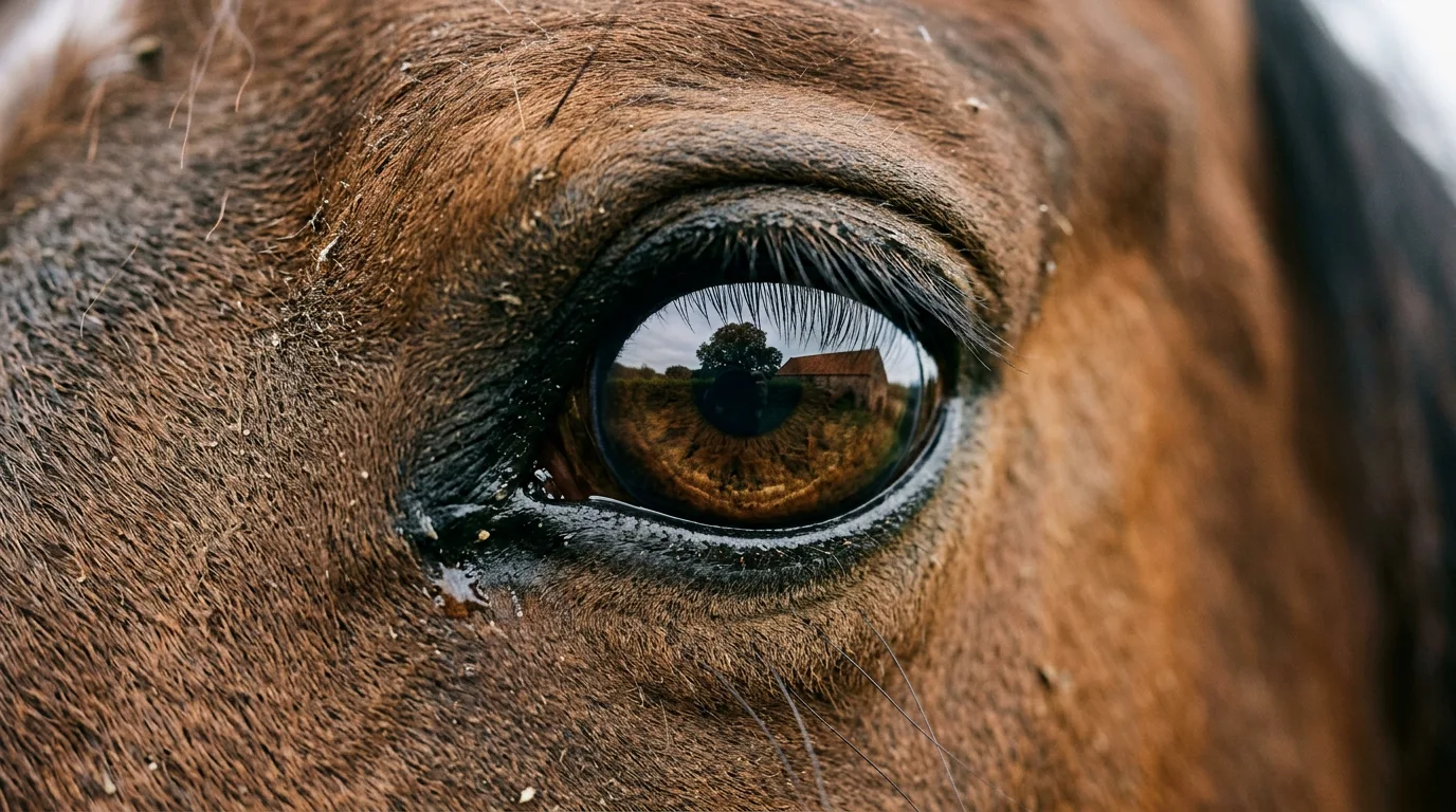 Un regard de cheval, Les Écuries de Rossinante, Chalain-le-Comtal